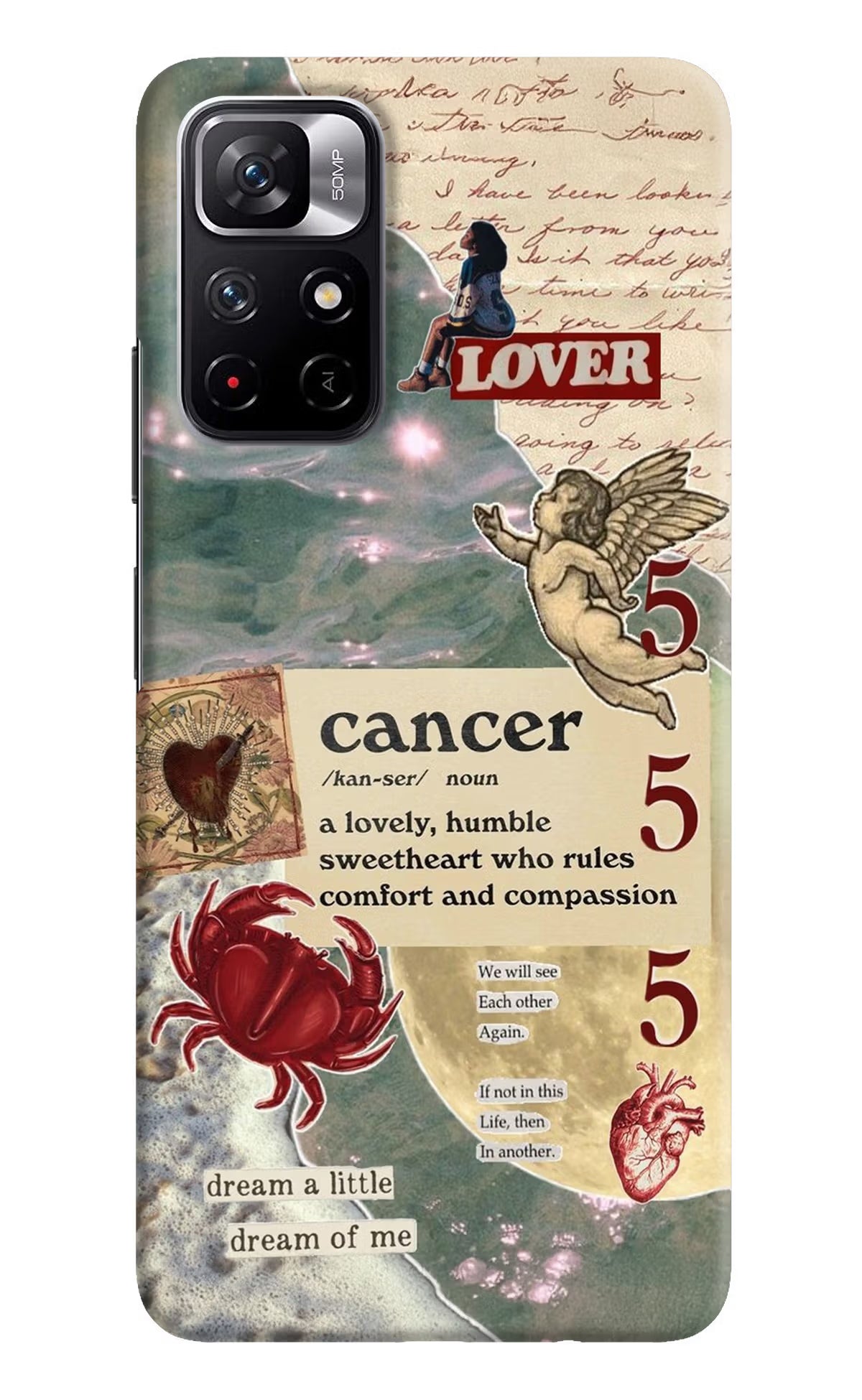 Cancer Zodiac Redmi Note 11T 5G Hard Case Back Cover by Casekaro
