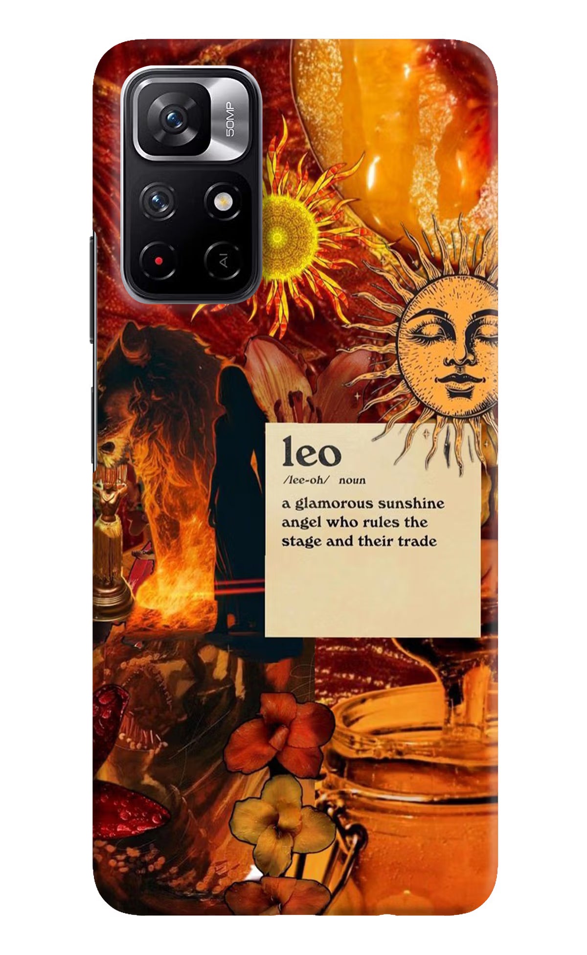 Leo Zodiac Redmi Note 11T 5G Hard Case Back Cover by Casekaro