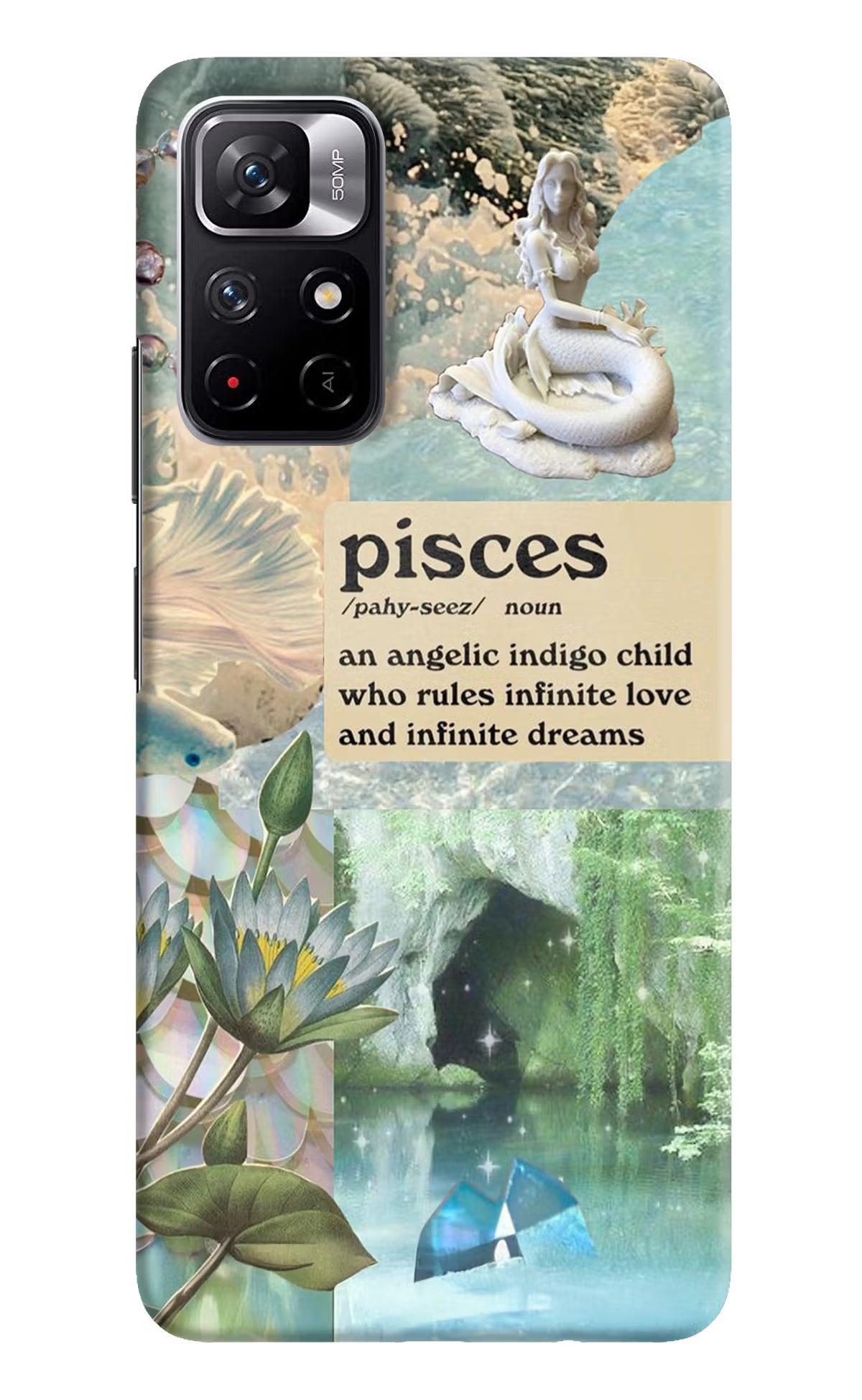 Pisces Zodiac Redmi Note 11T 5G Hard Case Back Cover by Casekaro