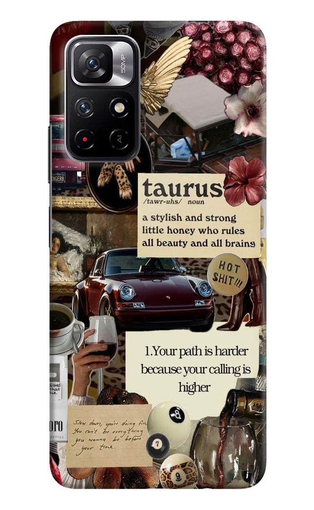 Taurus Zodiac Redmi Note 11T 5G Hard Case Back Cover by Casekaro