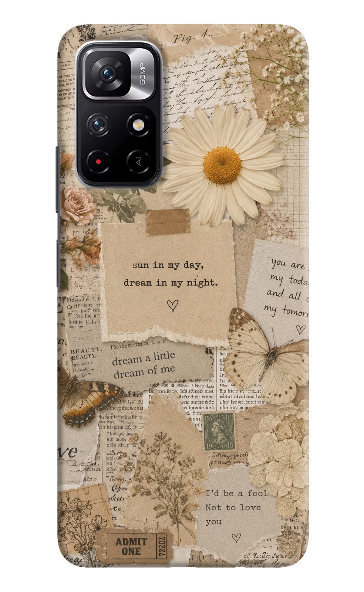 Vintage case Redmi Note 11T 5G Back Cover