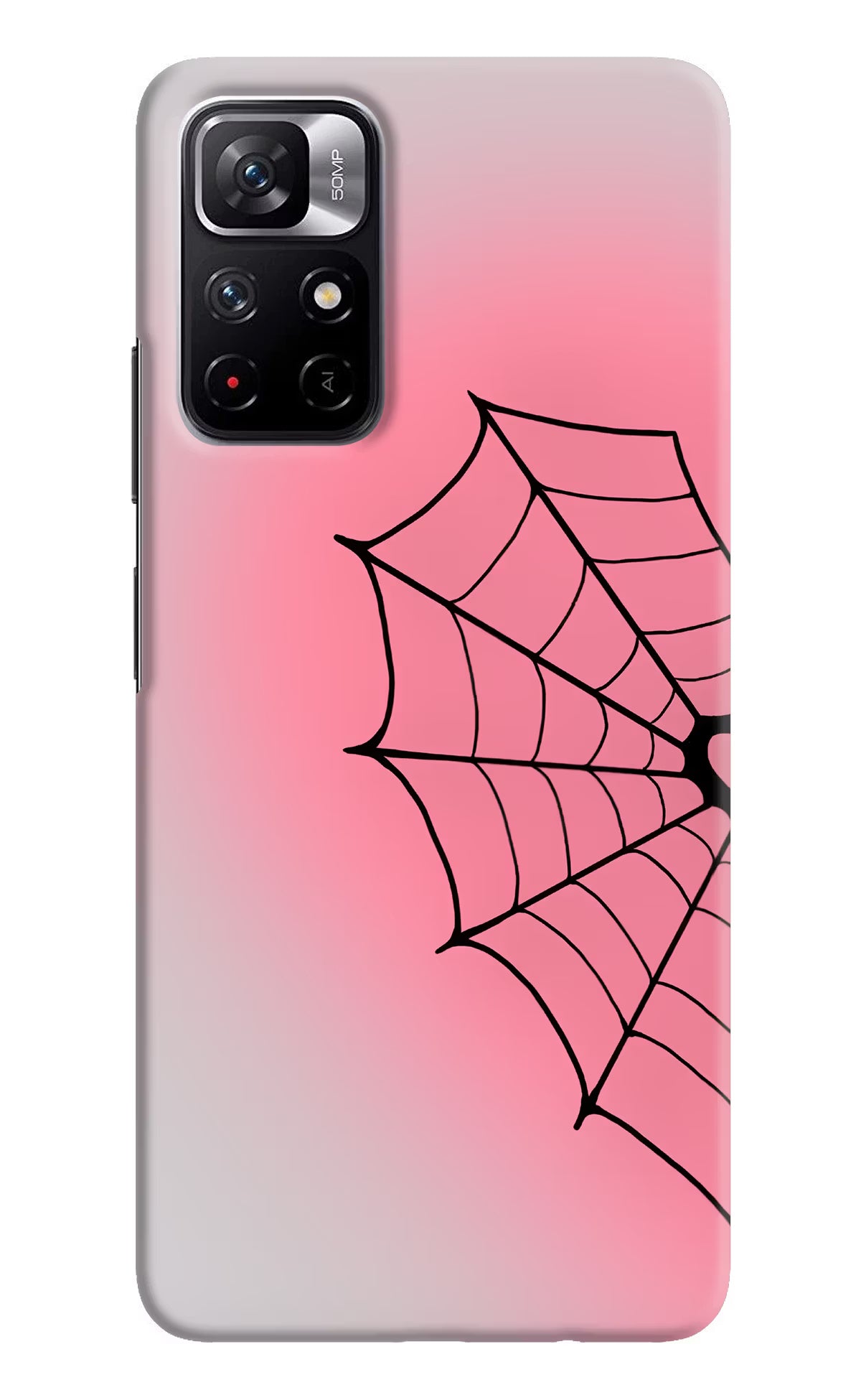 Pink Web Redmi Note 11T 5G Back Cover