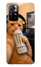 Gamer Cat Energy Redmi Note 11T 5G Hard Case Back Cover by Casekaro