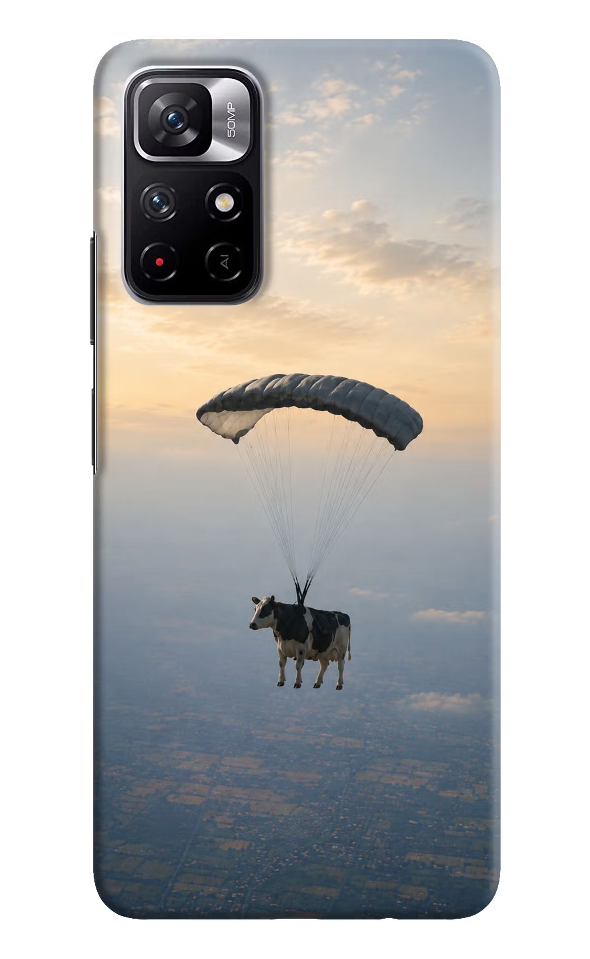 Skydiving Cow Redmi Note 11T 5G Back Cover