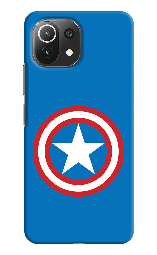 Captain America Logo Mi 11 Lite NE 5G Hard Case Back Cover by Casekaro