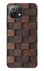 Wooden Cube Design Mi 11 Lite NE 5G Hard Case Back Cover by Casekaro