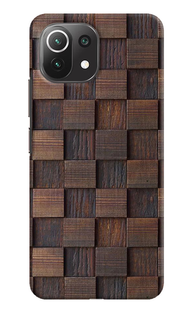 Wooden Cube Design Mi 11 Lite NE 5G Hard Case Back Cover by Casekaro