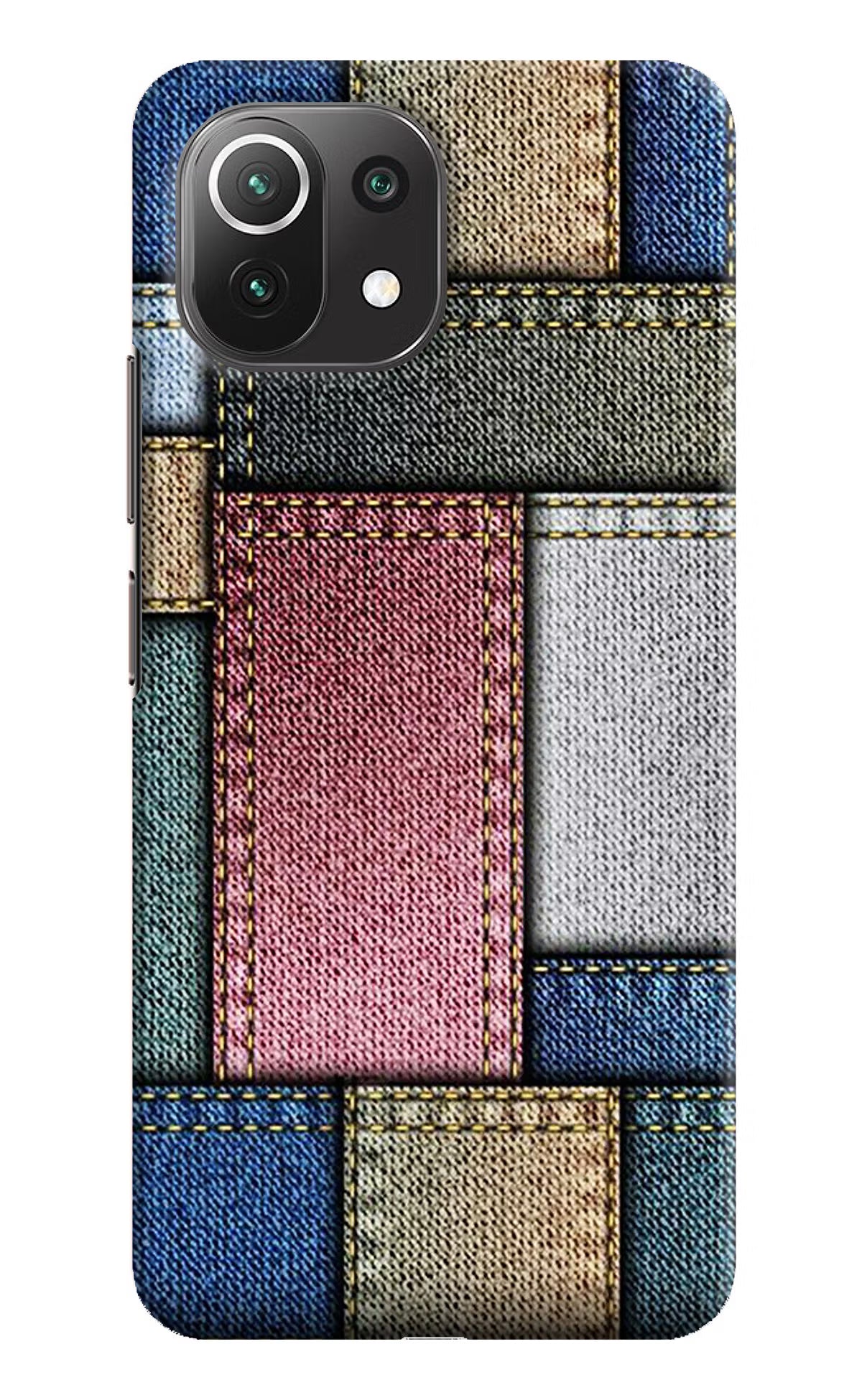 Multicolor Jeans Mi 11 Lite NE 5G Hard Case Back Cover by Casekaro