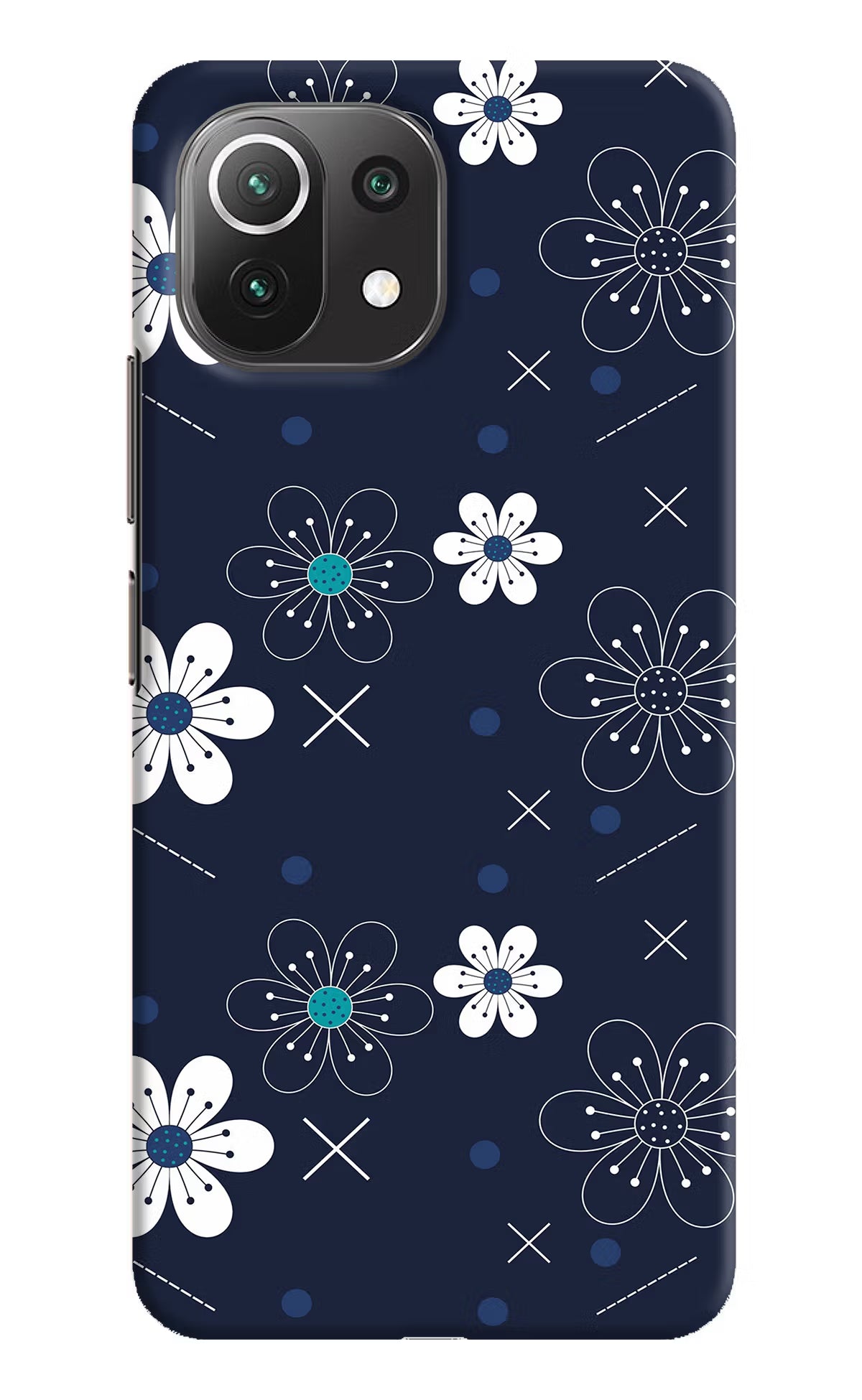 Flowers Mi 11 Lite NE 5G Hard Case Back Cover by Casekaro