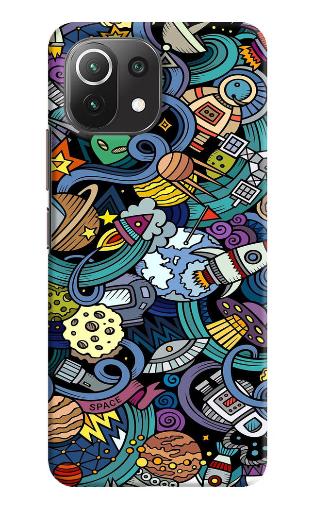 Space Abstract Mi 11 Lite NE 5G Hard Case Back Cover by Casekaro