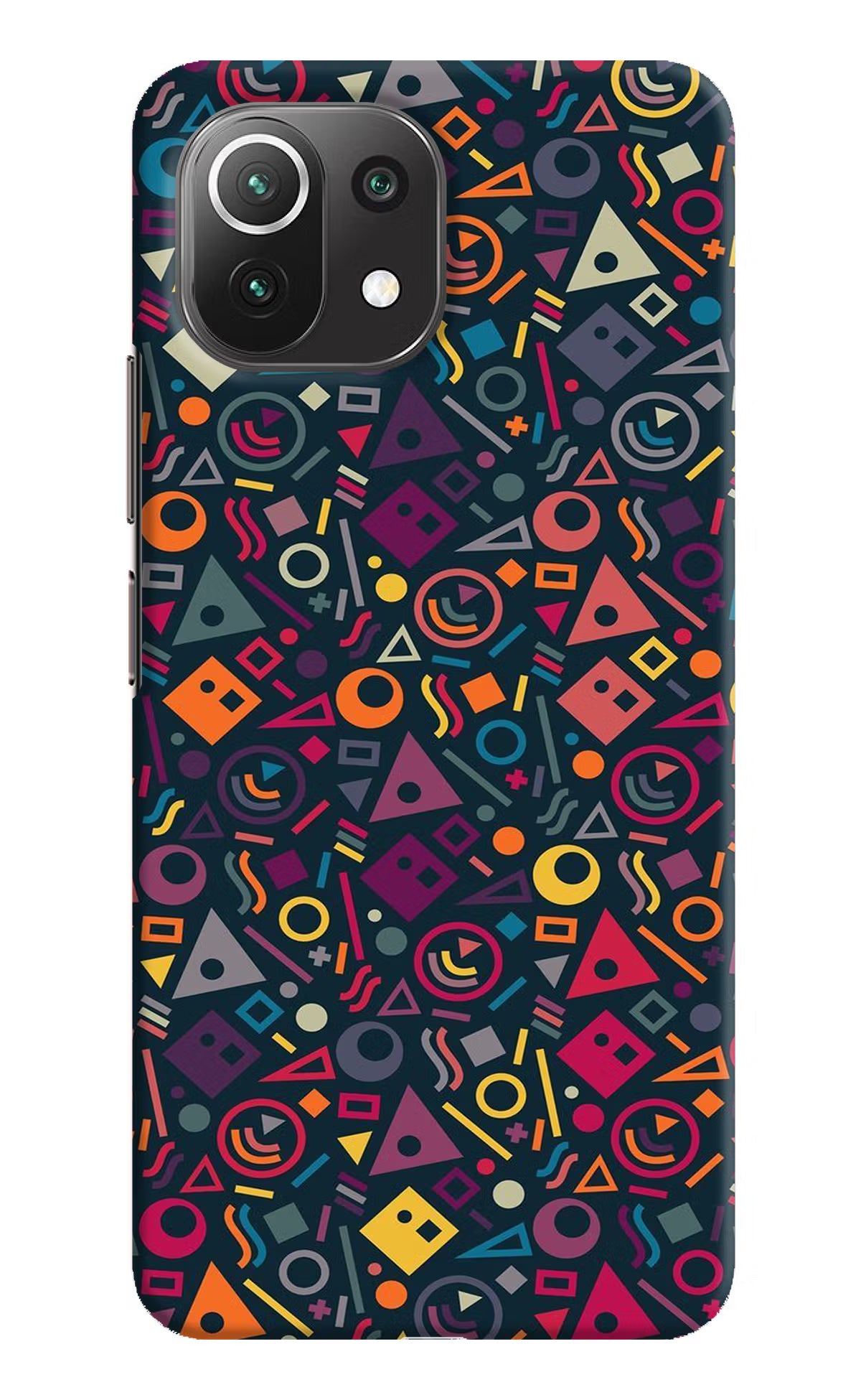 Geometric Abstract Mi 11 Lite NE 5G Hard Case Back Cover by Casekaro