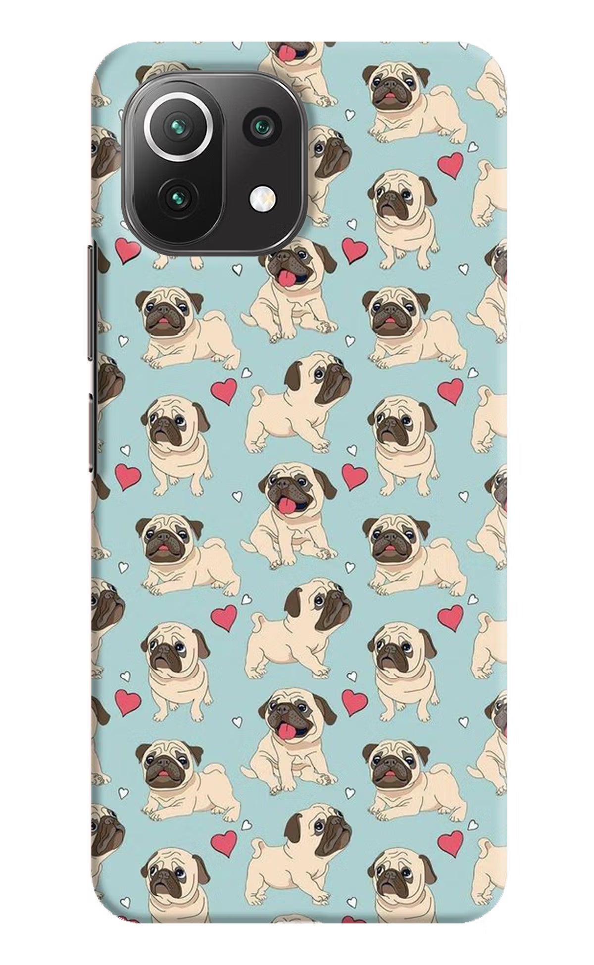 Pug Dog Mi 11 Lite NE 5G Hard Case Back Cover by Casekaro