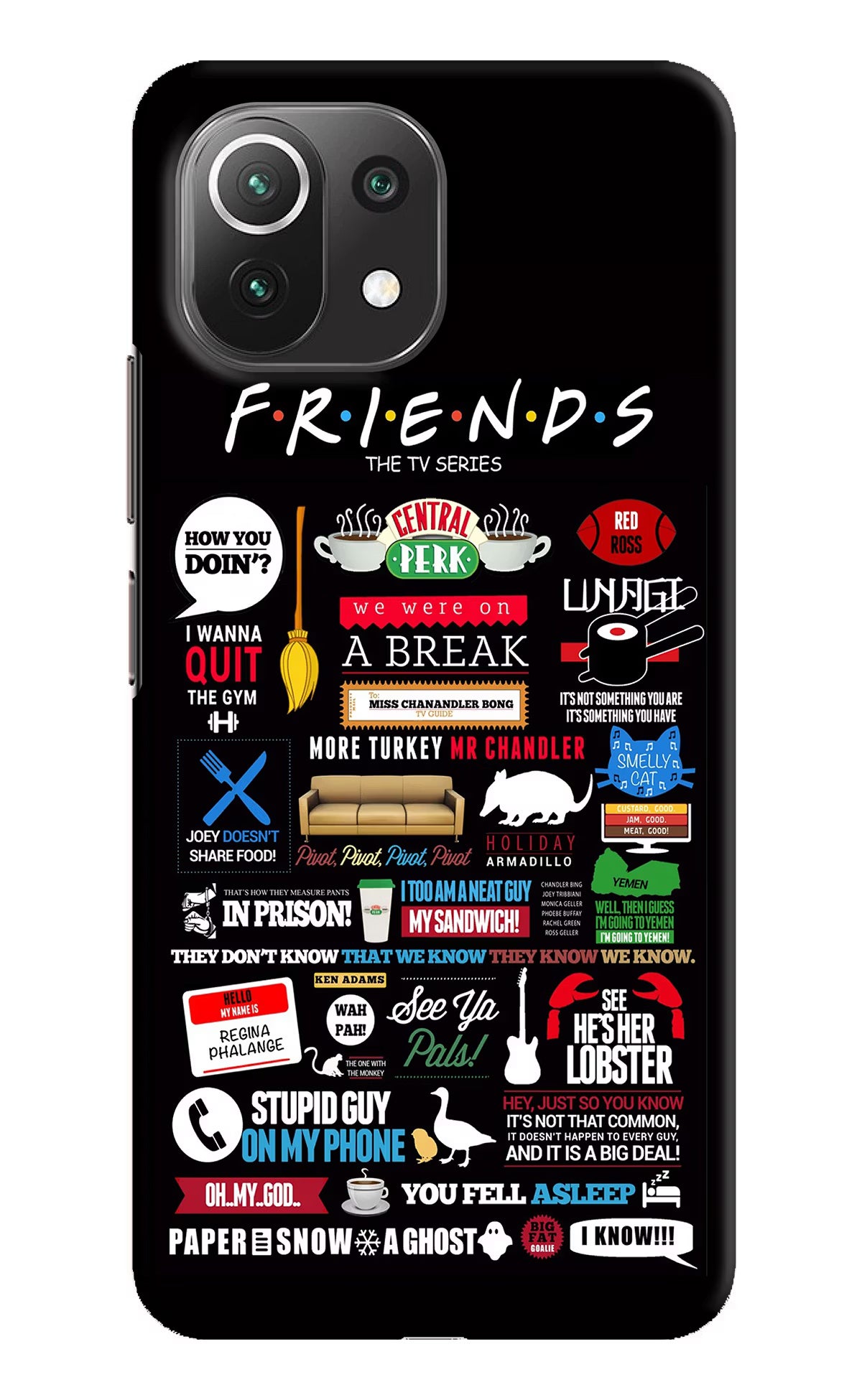 FRIENDS Mi 11 Lite NE 5G Hard Case Back Cover by Casekaro