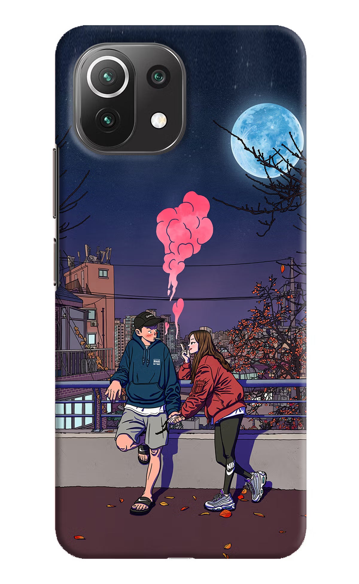 Chilling Couple Mi 11 Lite NE 5G Hard Case Back Cover by Casekaro