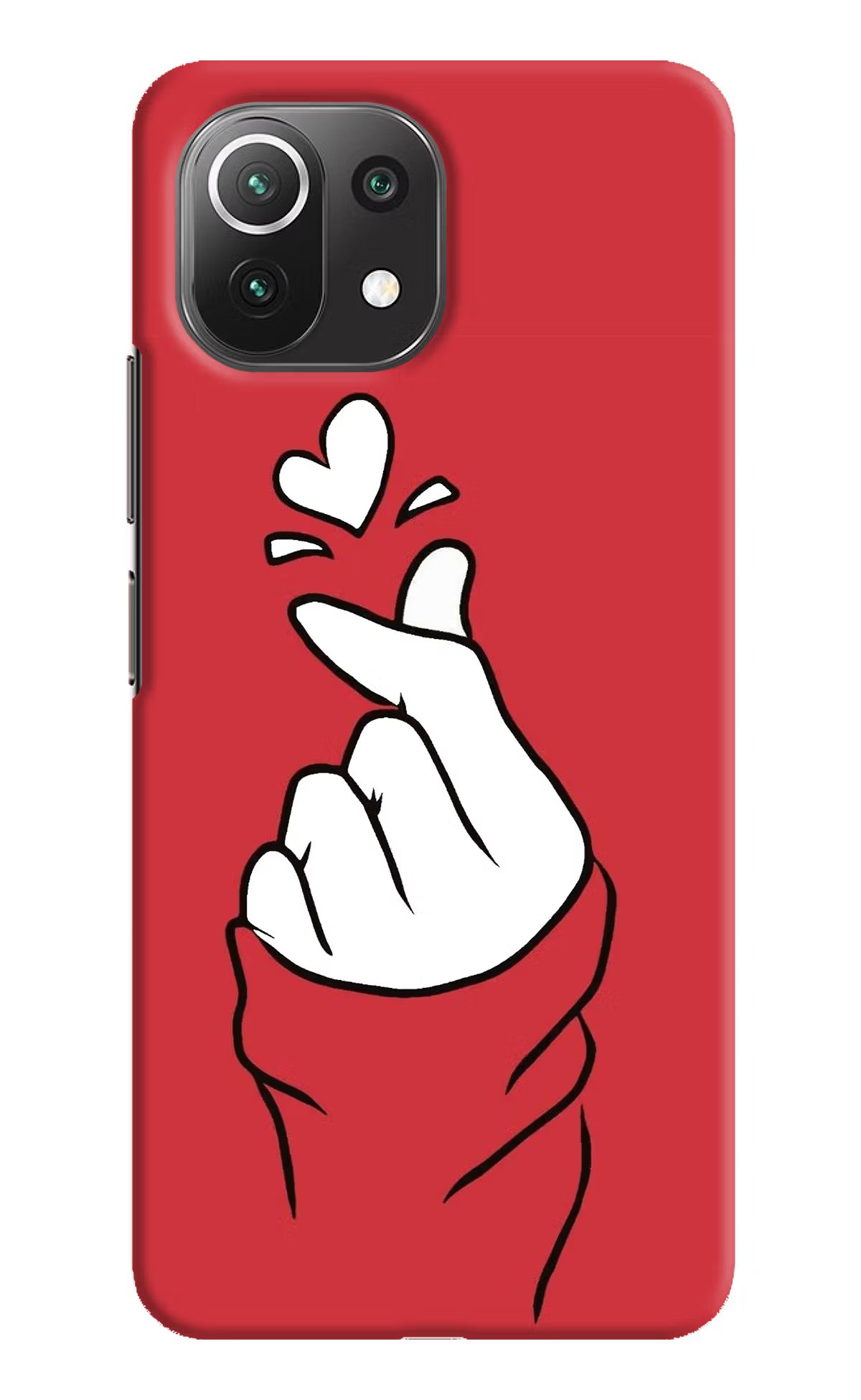 Korean Love Sign Mi 11 Lite NE 5G Hard Case Back Cover by Casekaro