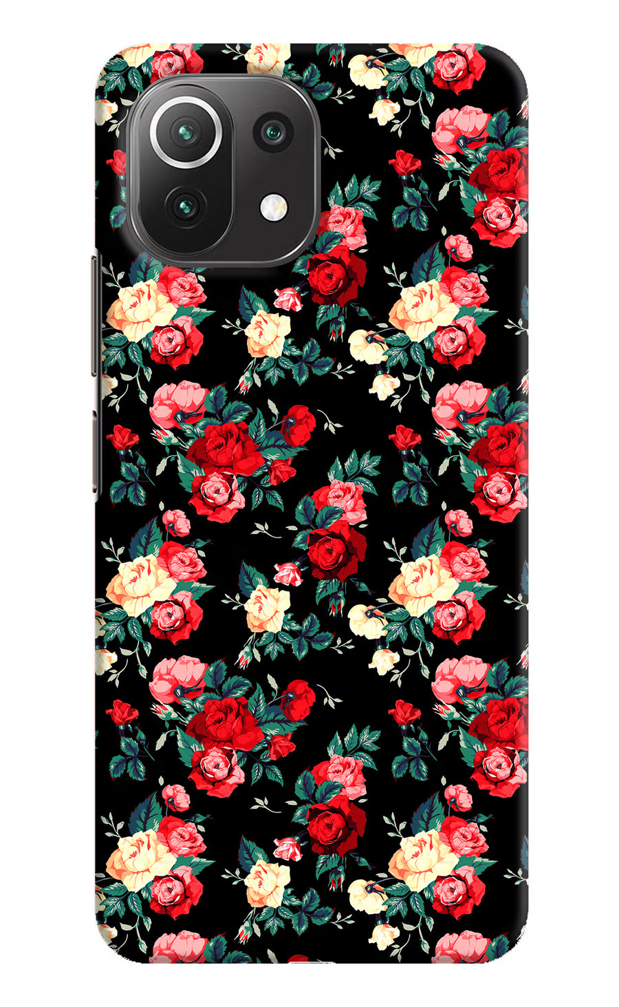 Rose Pattern Mi 11 Lite NE 5G Back Cover, Hard case