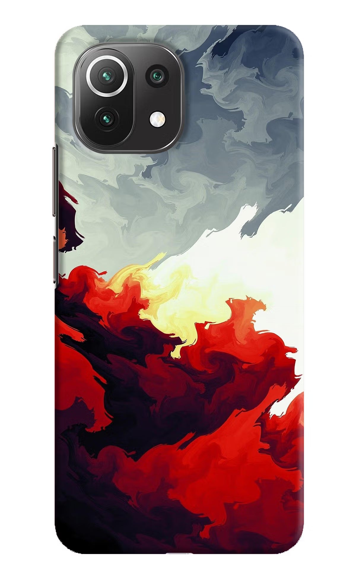Fire Cloud Mi 11 Lite NE 5G Hard Case Back Cover by Casekaro