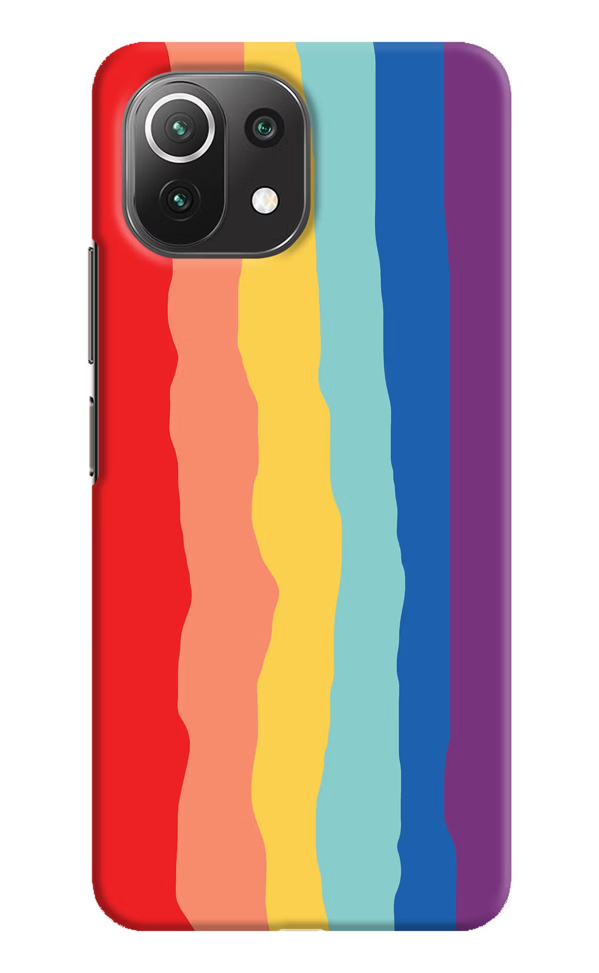 Rainbow Mi 11 Lite NE 5G Hard Case Back Cover by Casekaro