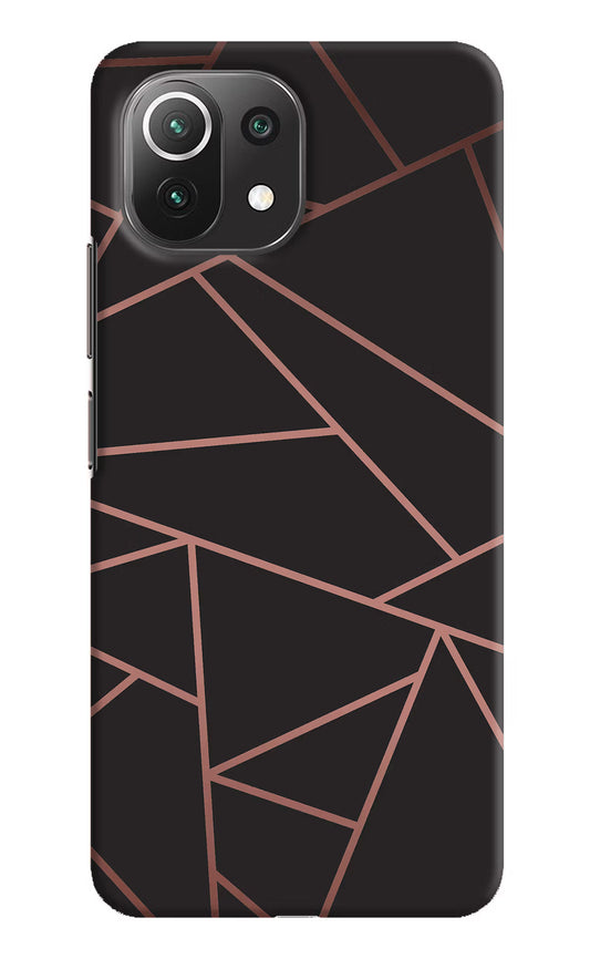 Geometric Pattern Mi 11 Lite NE 5G Hard Case Back Cover by Casekaro