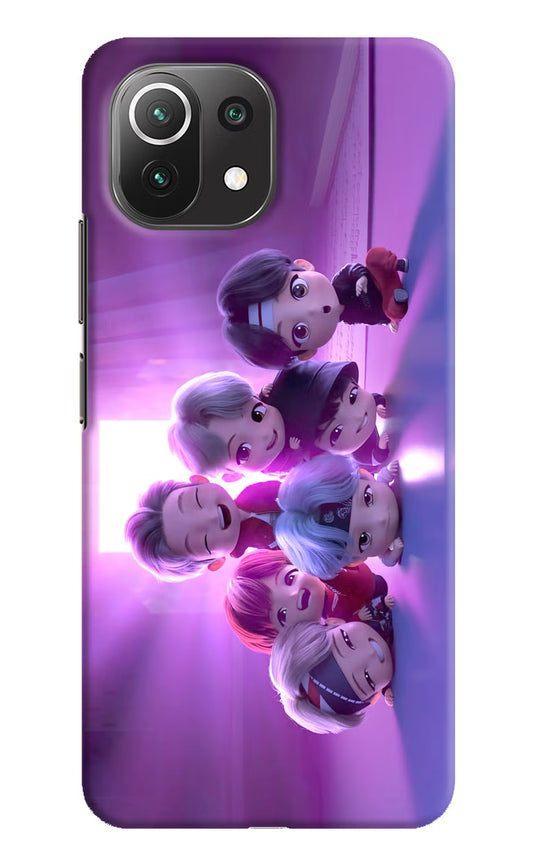 BTS Chibi Mi 11 Lite NE 5G Hard Case Back Cover by Casekaro