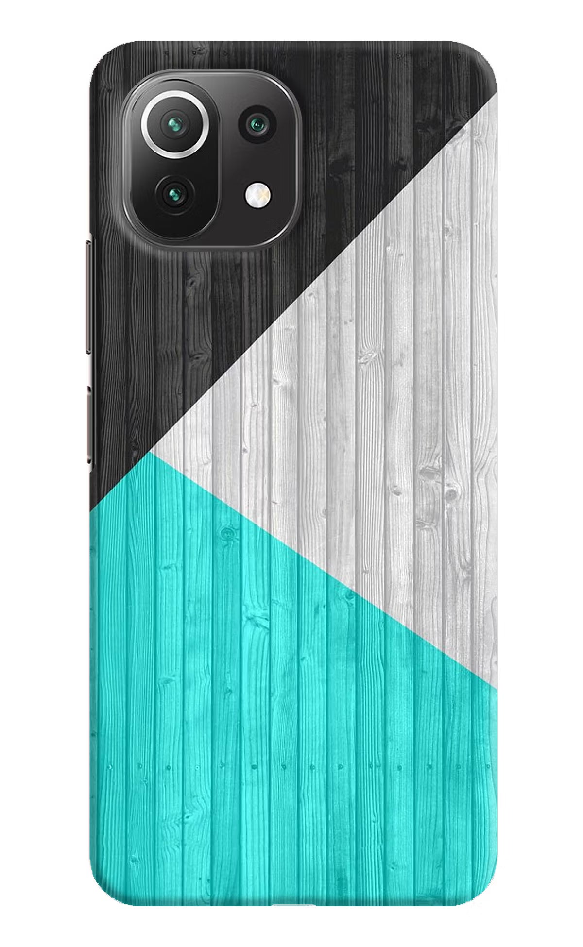 Wooden Abstract Mi 11 Lite NE 5G Hard Case Back Cover by Casekaro