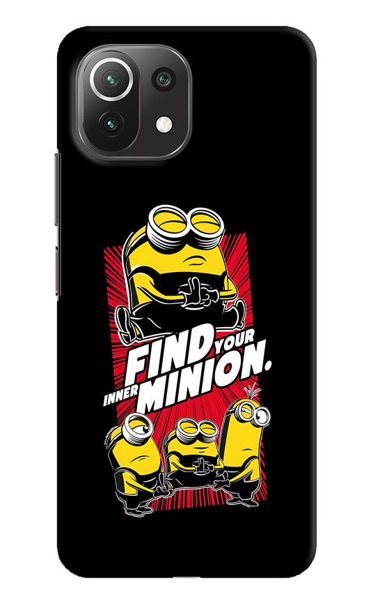 Find your inner Minion Mi 11 Lite NE 5G Hard Case Back Cover by Casekaro