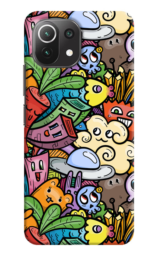 Veggie Doodle Mi 11 Lite NE 5G Hard Case Back Cover by Casekaro