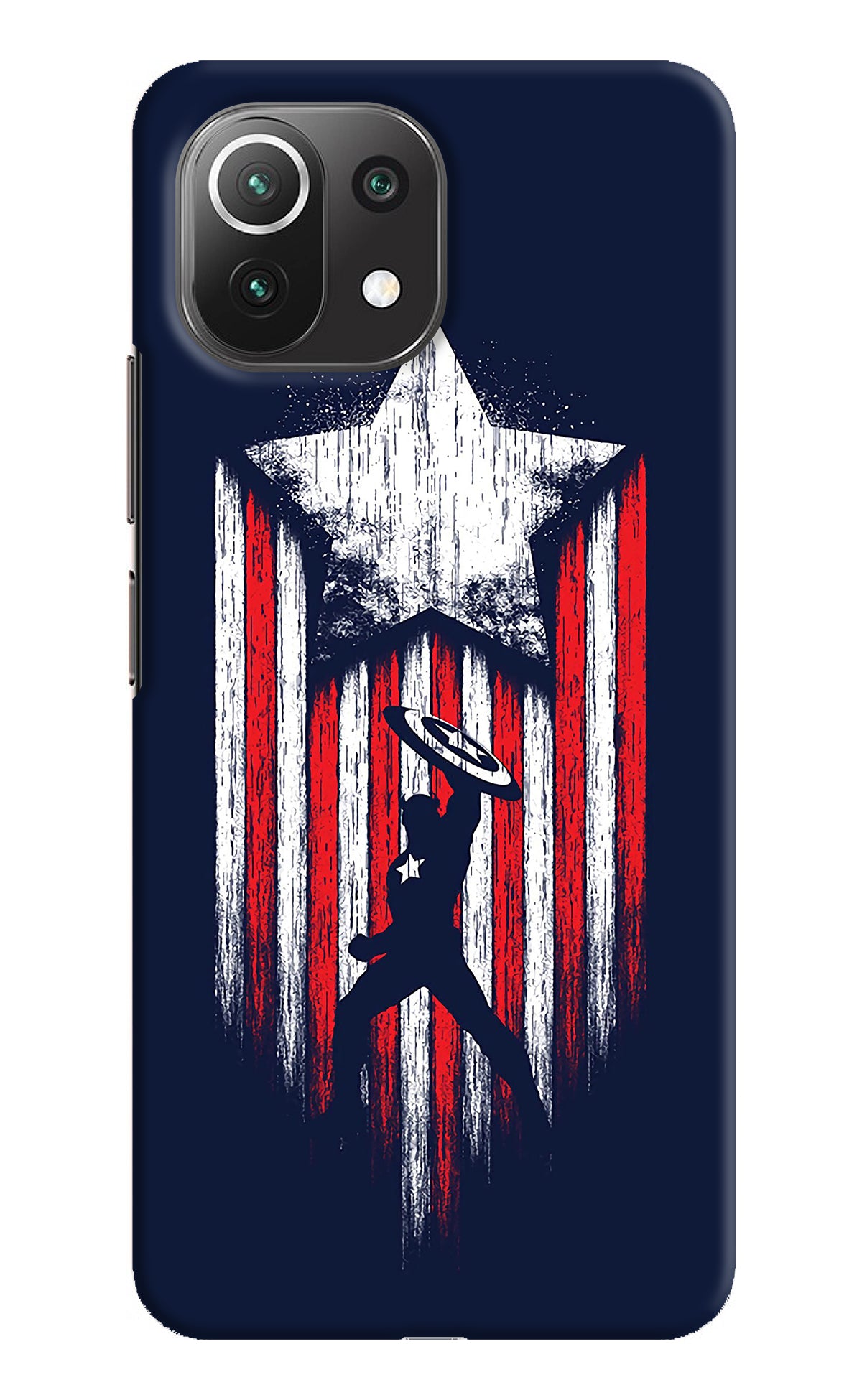 Captain America Marvel Art Mi 11 Lite NE 5G Back Cover