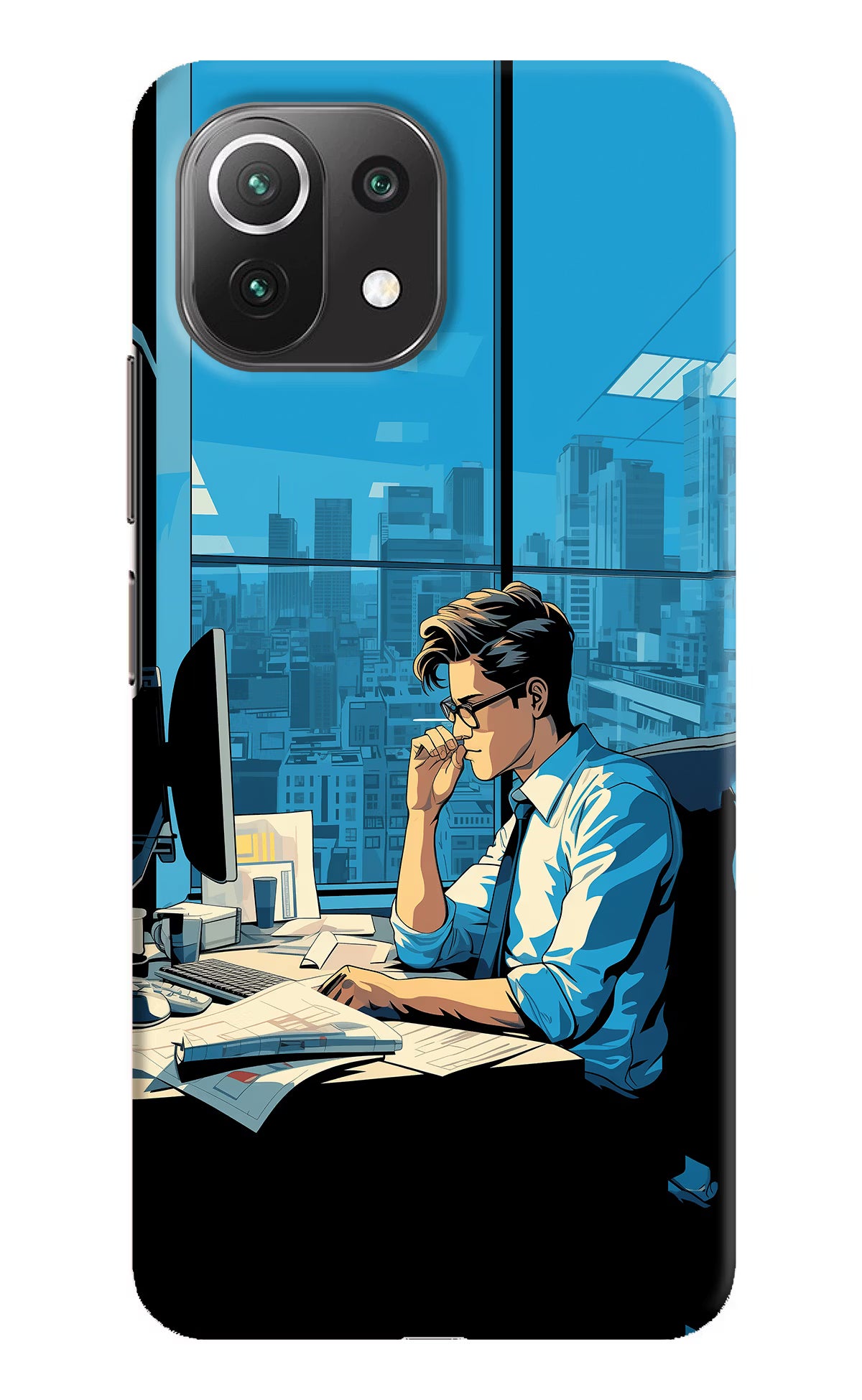 Focused Hustler (AI Generated) Mi 11 Lite NE 5G Hard Case Back Cover by Casekaro