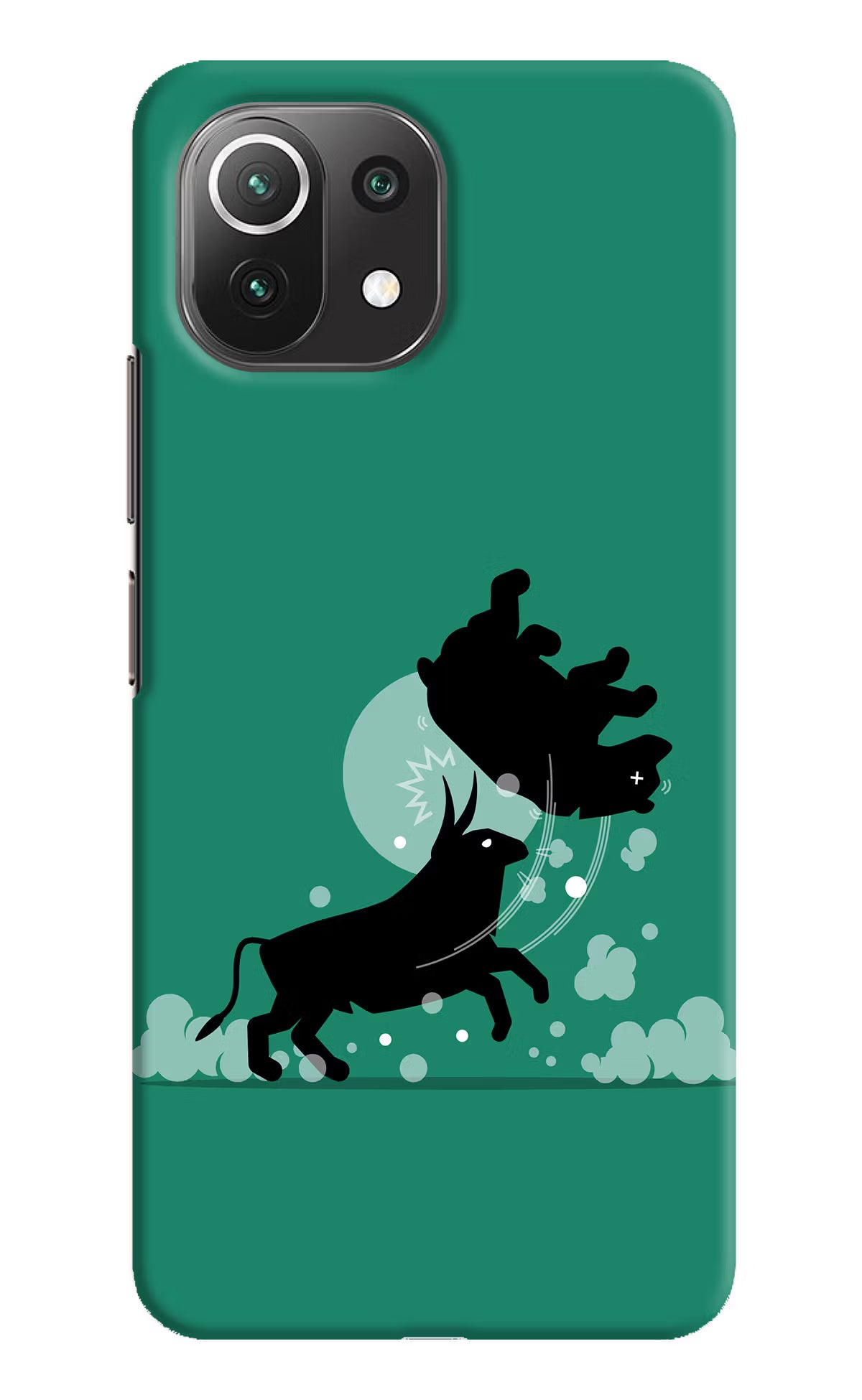 Bull Conqueror Mi 11 Lite NE 5G Hard Case Back Cover by Casekaro