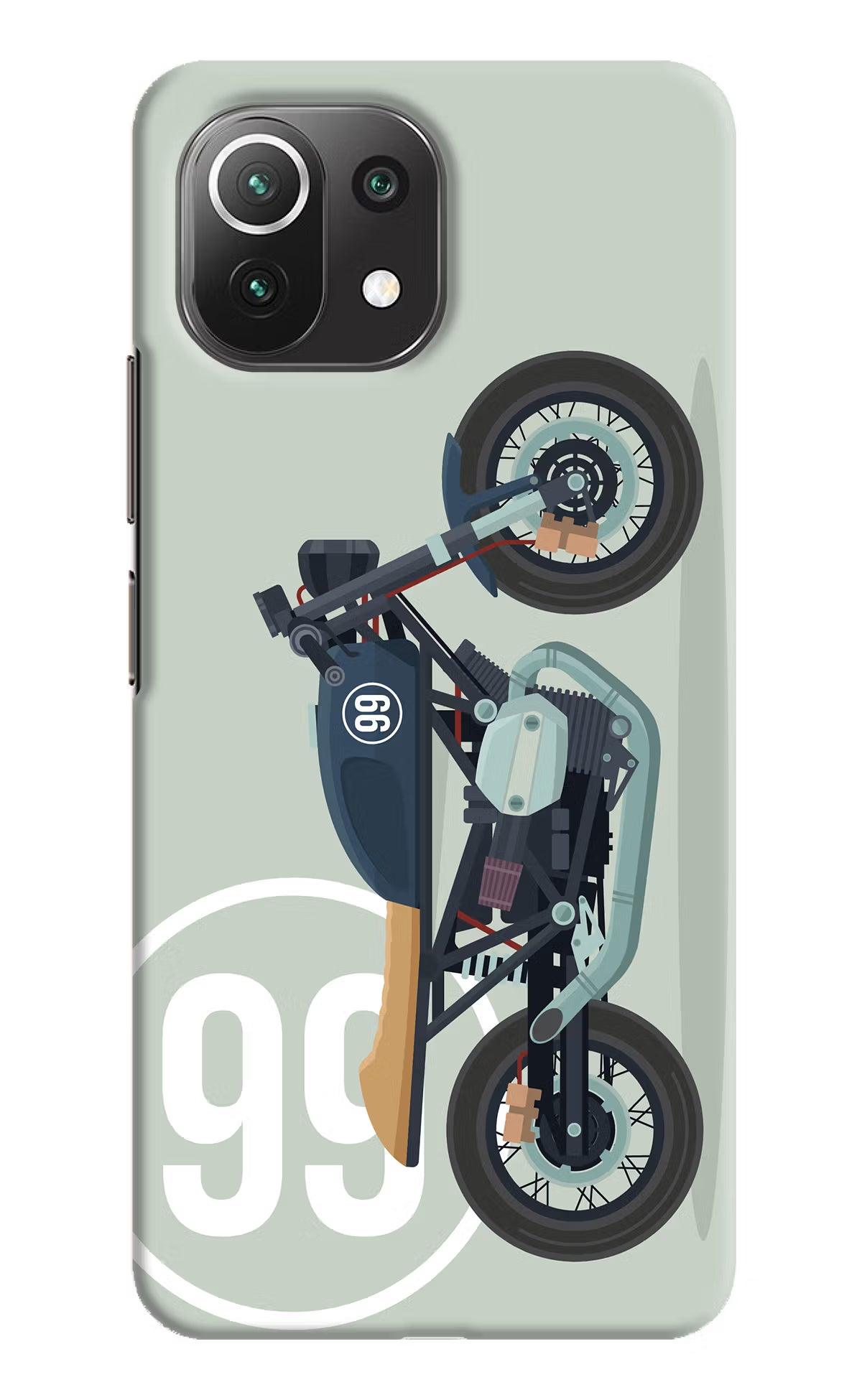 Classic Cafe Racer 99 Mi 11 Lite NE 5G Hard Case Back Cover by Casekaro