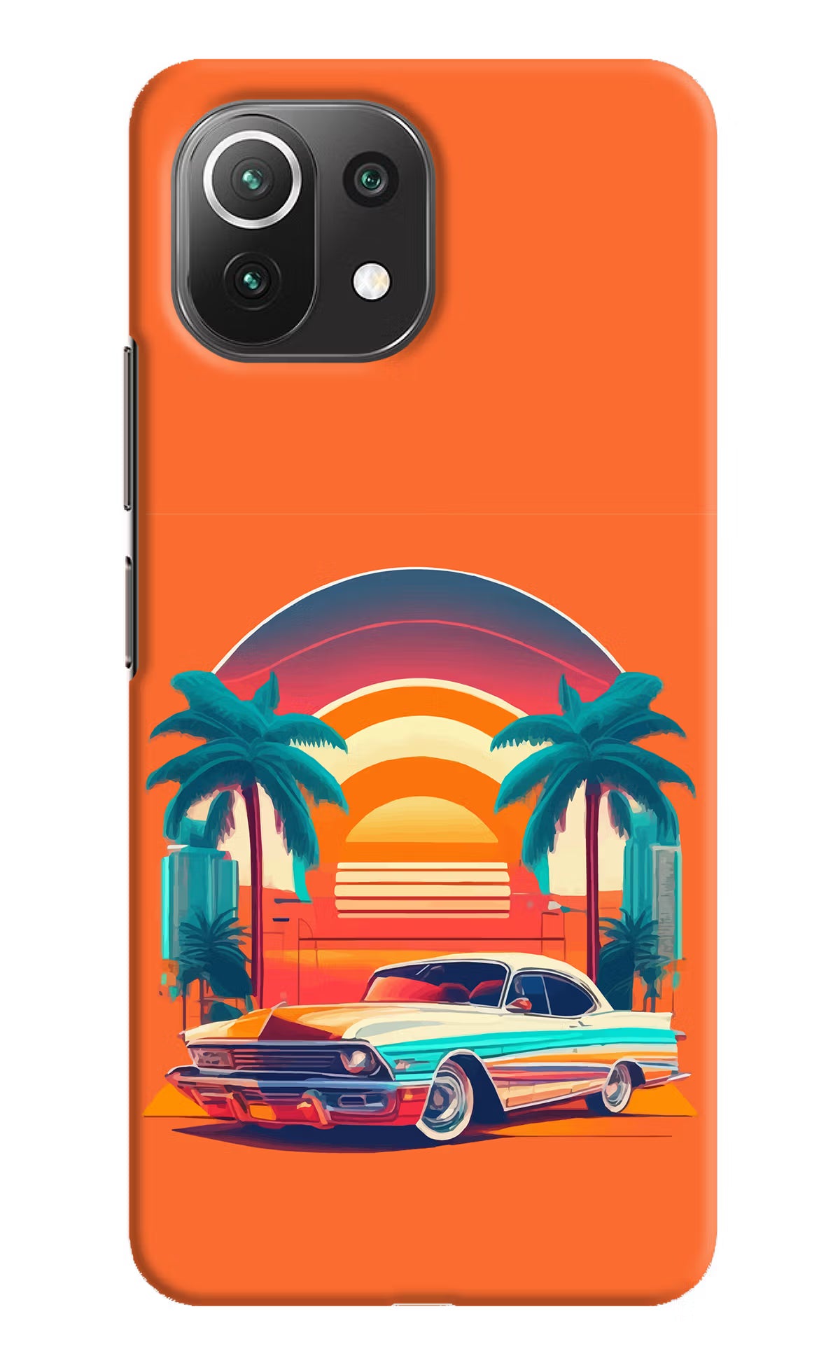 Palm Drive 80s Mi 11 Lite NE 5G Hard Case Back Cover by Casekaro