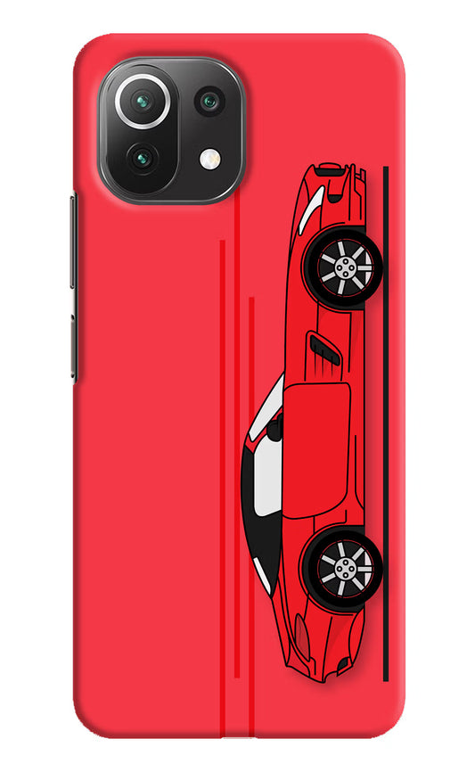 Red Velocity Mi 11 Lite NE 5G Hard Case Back Cover by Casekaro