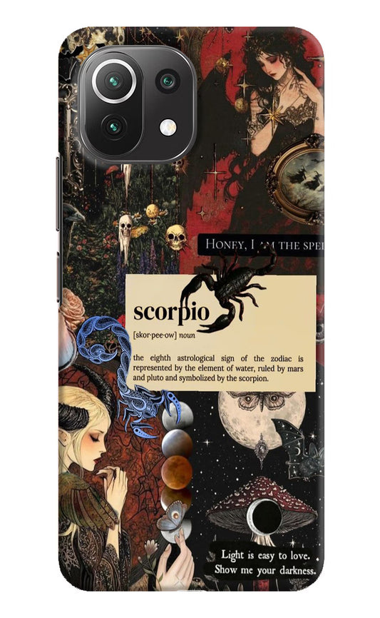 Scorpio Zodiac Mi 11 Lite NE 5G Hard Case Back Cover by Casekaro