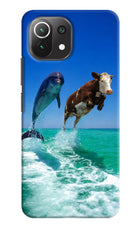 Dolphin vs Cow Mi 11 Lite NE 5G Hard Case Back Cover by Casekaro