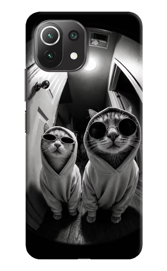 Hood Cats Mi 11 Lite NE 5G Hard Case Back Cover by Casekaro