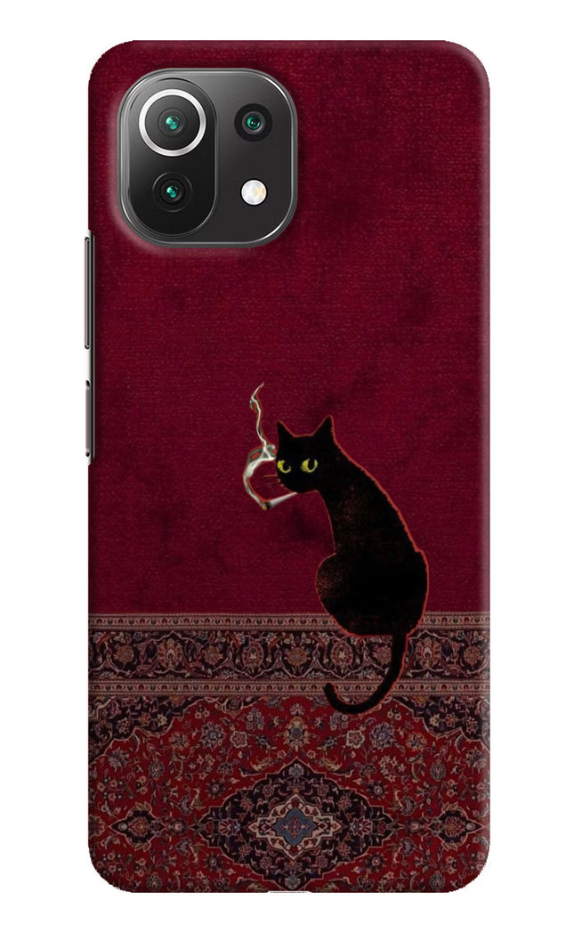 Midnight Cat Mi 11 Lite NE 5G Hard Case Back Cover by Casekaro