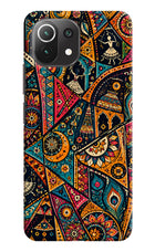 Folk Print Mi 11 Lite NE 5G Hard Case Back Cover by Casekaro