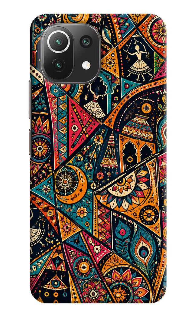 Folk Print Mi 11 Lite NE 5G Hard Case Back Cover by Casekaro