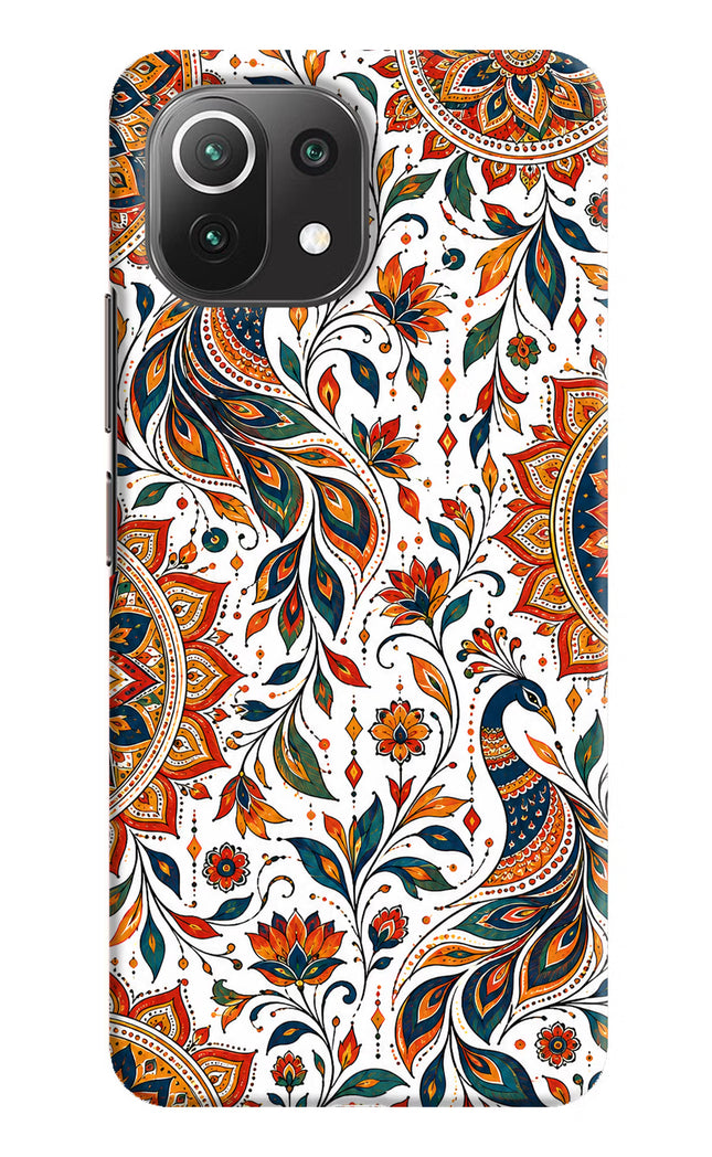White Mayura Mi 11 Lite NE 5G Hard Case Back Cover by Casekaro