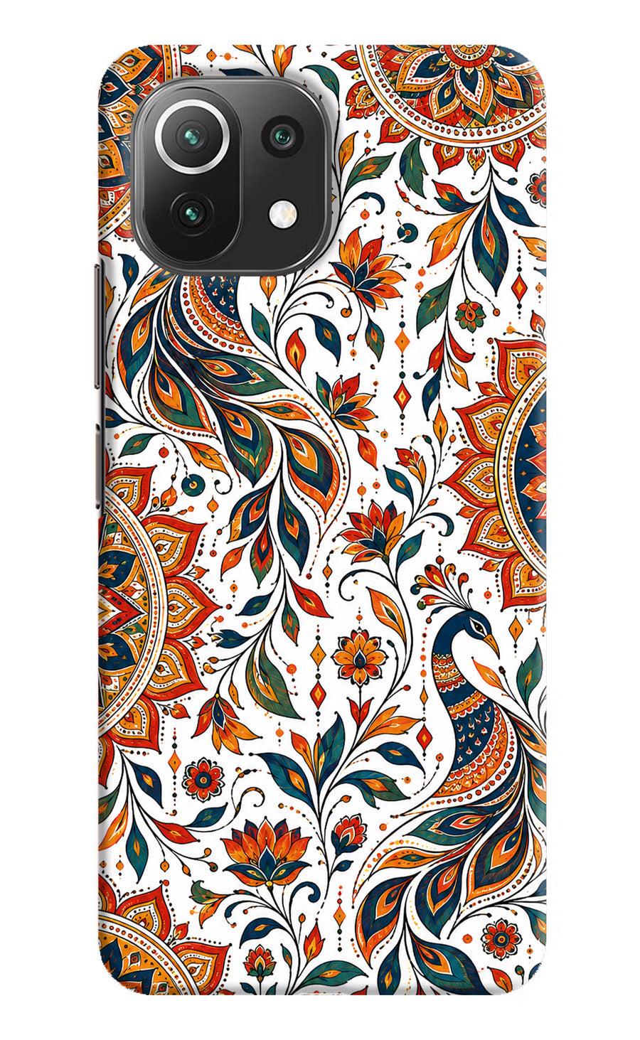 White Mayura Mi 11 Lite NE 5G Back Cover, Hard case