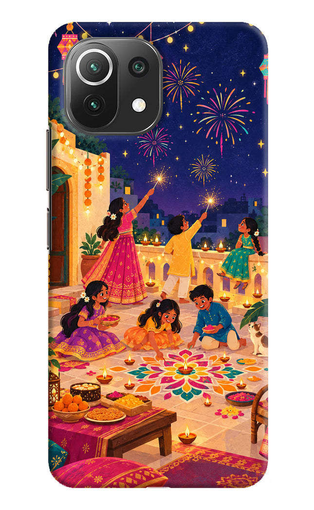 Diwali Night Mi 11 Lite NE 5G Hard Case Back Cover by Casekaro