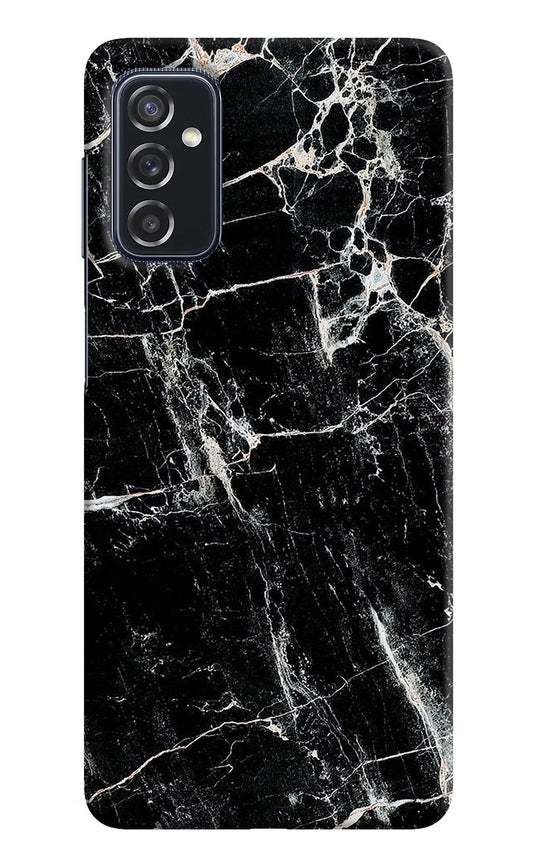 Black Marble Texture Samsung M52 5G Hard Case Back Cover by Casekaro