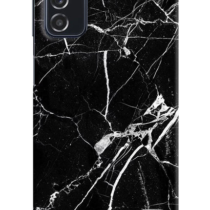 Black Marble Pattern Samsung M52 5G Hard Case Back Cover by Casekaro