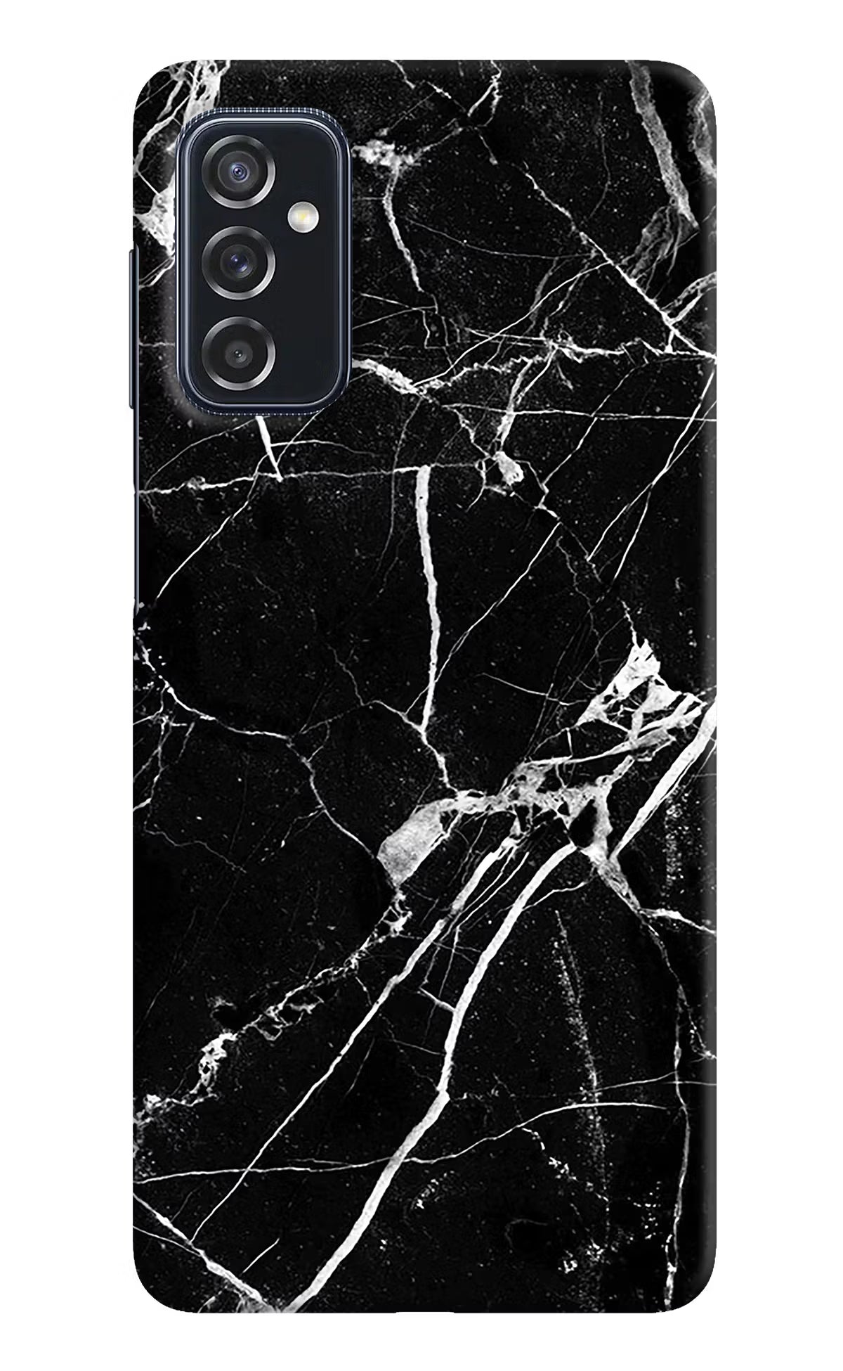 Black Marble Pattern Samsung M52 5G Hard Case Back Cover by Casekaro
