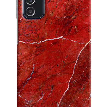 Red Marble Design Samsung M52 5G Hard Case Back Cover by Casekaro