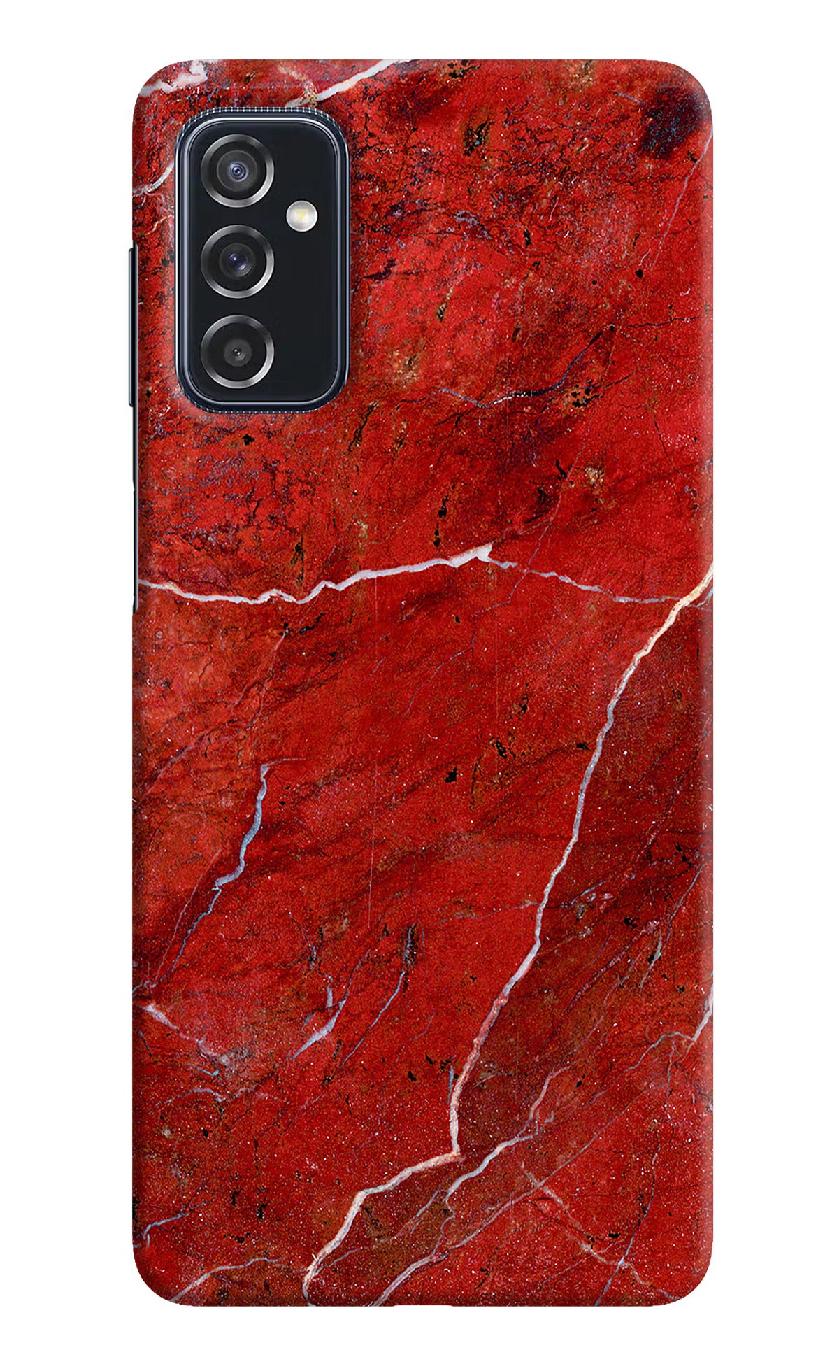 Red Marble Design Samsung M52 5G Hard Case Back Cover by Casekaro