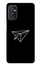 Paper Plane White Samsung M52 5G Hard Case Back Cover by Casekaro