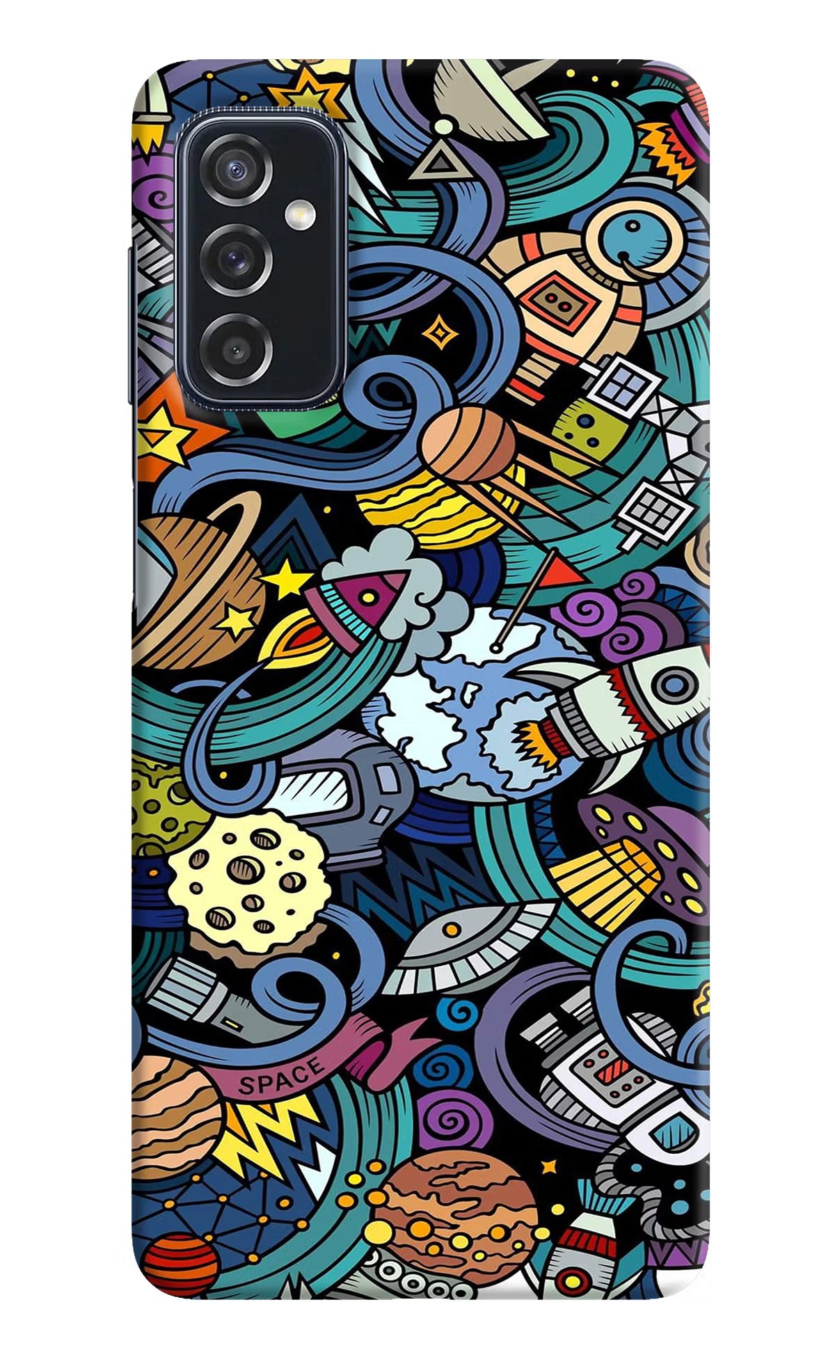 Space Abstract Samsung M52 5G Hard Case Back Cover by Casekaro