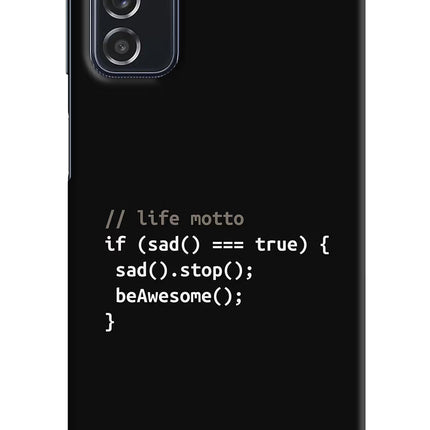 Life Motto Code Samsung M52 5G Hard Case Back Cover by Casekaro